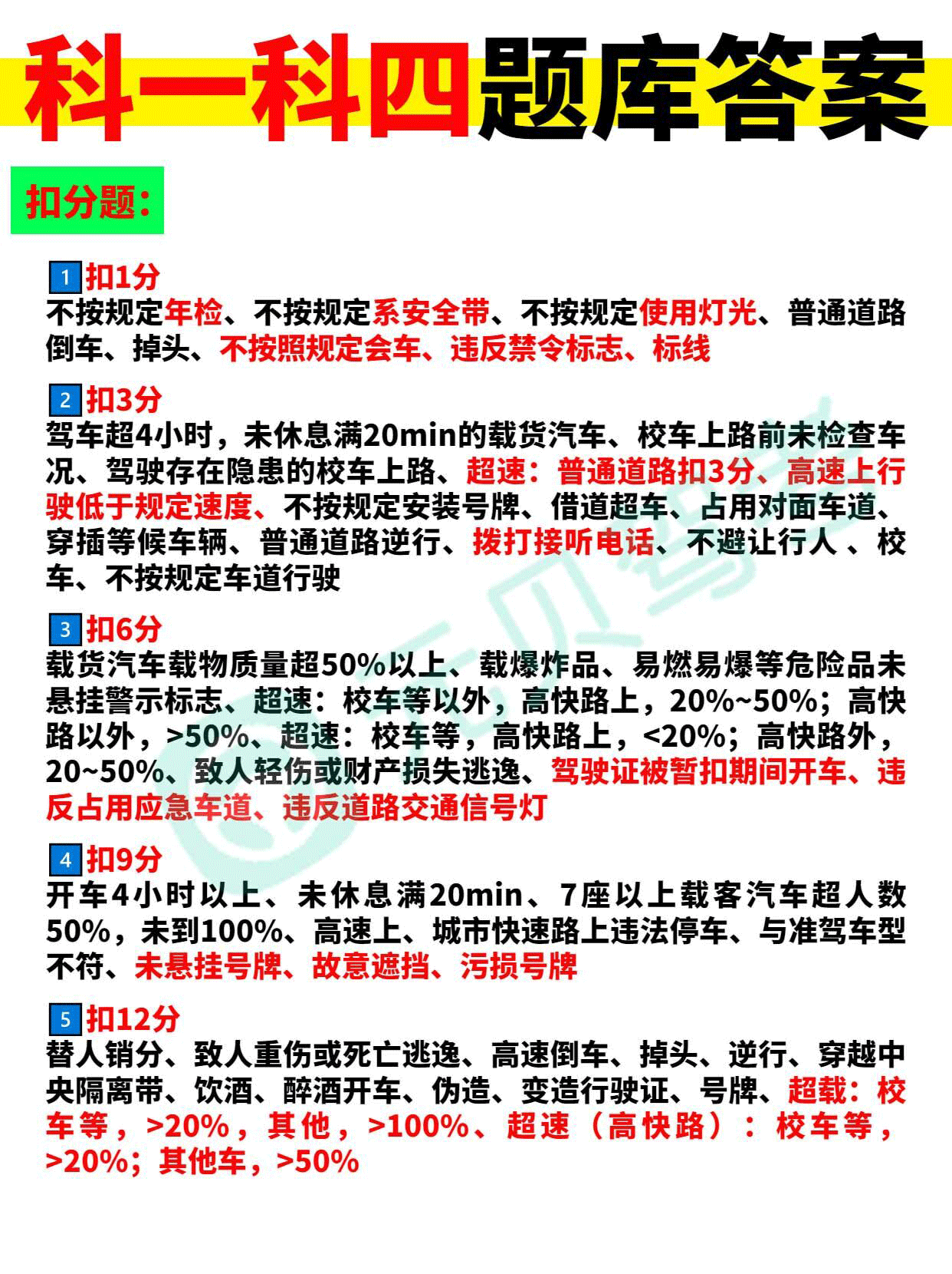 科一科四技巧大合集，学员速速收藏好！