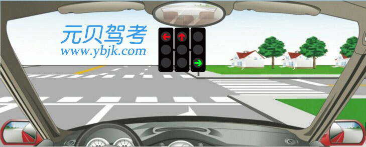如图所示，驾驶机动车在这种情况下不可以左转弯。
