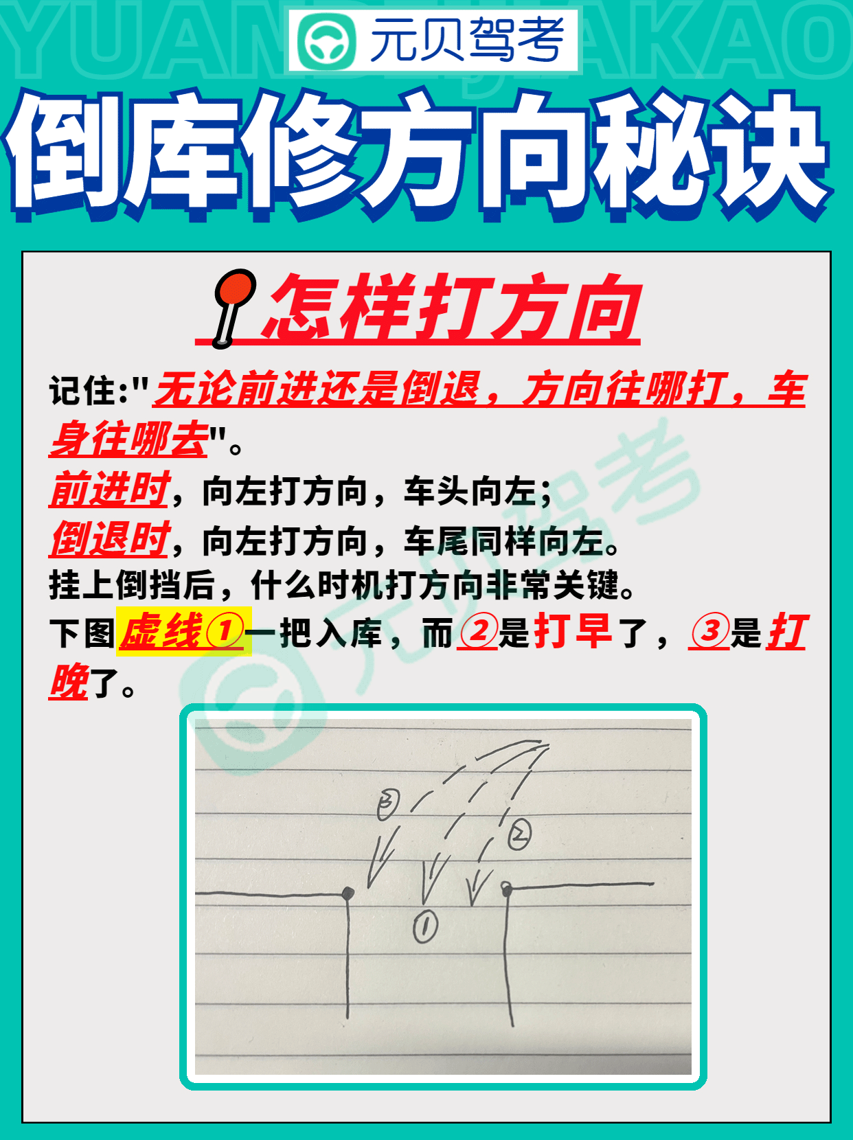 倒车入库方向打早打完了，该如何补救？这招太实用了！